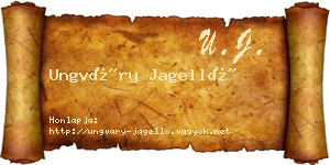 Ungváry Jagelló névjegykártya